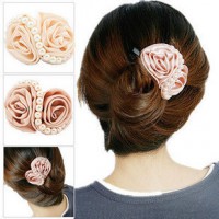 Barrette Perles et Fleur